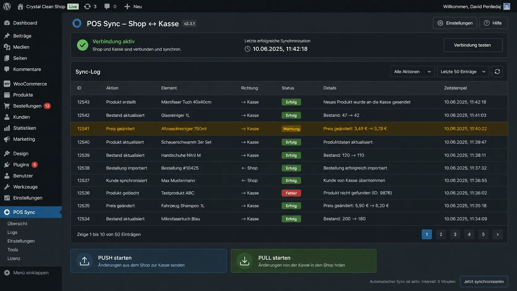 Plugin sinhronizacija web shopa i kase – PUSH i PULL automatski